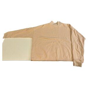 Madewell 100% natural fibers, mock neck light weight long sleeve crewneck